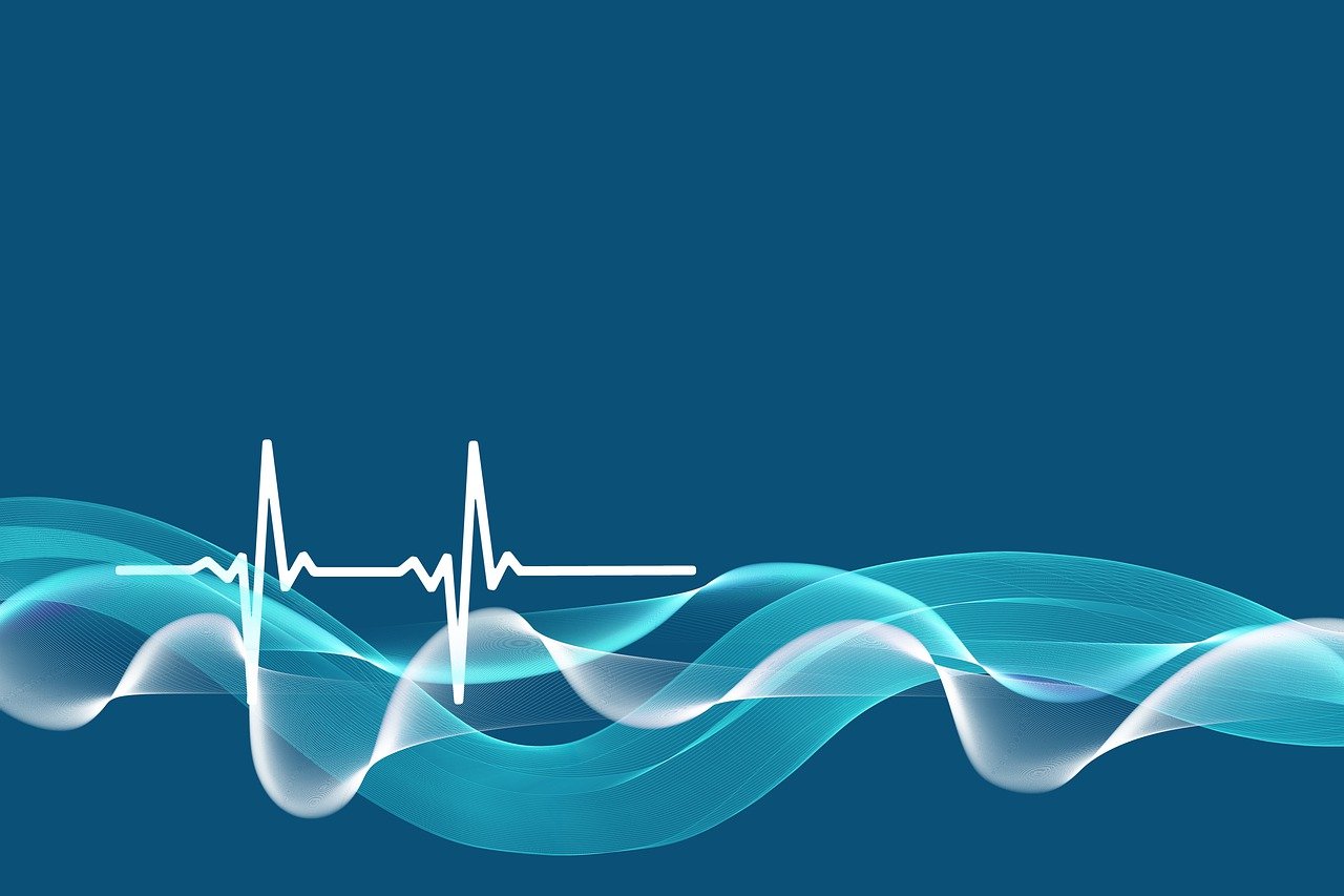 Heartbeat graphic with wave